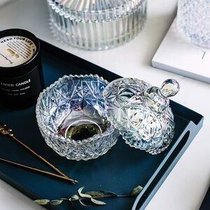 Iridescent Glass Trinket Dish New In Box